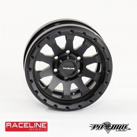 PitBull 1.9 RACELINE Scale Clutch Aluminum Beadlock Wheels black - 4pcs