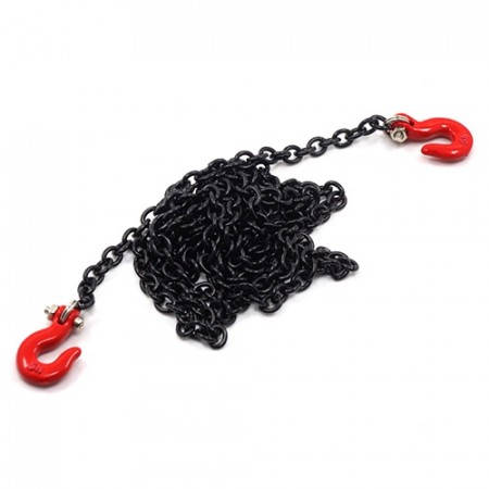 Yeah Racing 1/10 RC Rock Crawler Accessory 96cm Long Chain and Hook Set Black