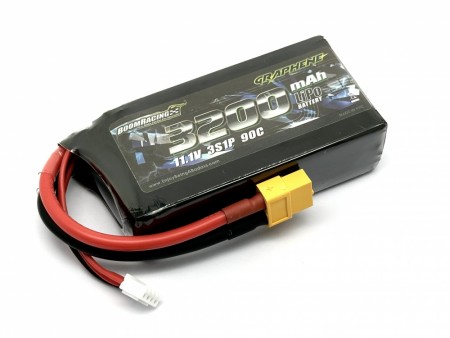 Boom Racing 11.1V 3200mAh 90C Graphene 3S LiPo Soft Case Battery Pack XT60 Plug 90x44x25mm