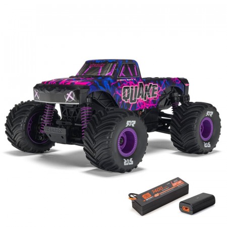Arrma 1/16 QUAKE GROM 4X4 RTR Brushed Monster Truck (Battery and Charger Included), Purple