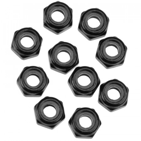 Axial Nylon Locking Hex Nut M3 Black AXA1053 (10)