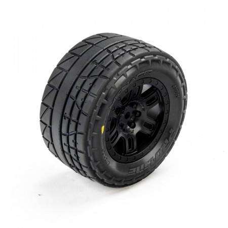 Pro-Line Racing Menace Front/Rear Street Tires Mounted 12mm Black Split Six (2): ARRMA MINI KRATON