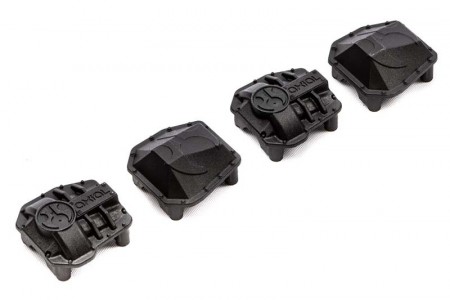 Axial AR45P AR45 Differential Covers: SCX10 III 4pcs (Black)