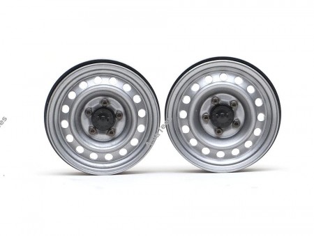 Boom Racing 1.9in Narrow 16-Hole Classic Steelie Reversible Beadlock Wheels (Rear) w/ XT504 Hub (2) Gun Metal
