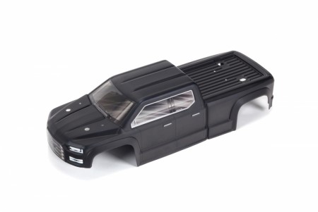 ARRMA BIG ROCK CREW CAB 4X4 3S BLX PAINTED DECALED TRIMMED BODY (BLACK)