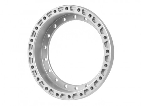Boom Racing ProBuild™ 1.9in Alum 7.5mm Notched Wheel Barrel (1) Flat Silver
