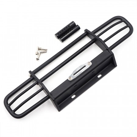 Yeah Racing Metal Front Bumper For HPI Venture TRX-4 SCX10 II Black