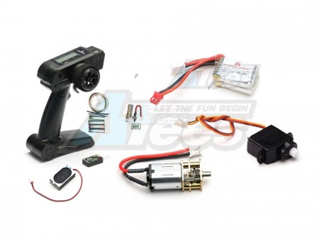 Orlandoo Hunter Model Electronic Combo Set (D4L, Servo, Motor, LiPo) for 1/32 and 1/35 RC