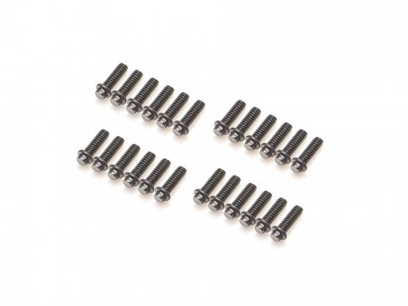 Boom Racing M1.6x5mm Scale Hex Bolt Screws (24) Black