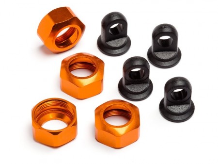 HPI SHOCK CAPS TROPHY SERIES 4PCS (ORANGE)