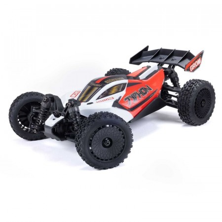 Arrma 1/14 TYPHON GROM 4X4 RTR Brushed Buggy (Battery and Charger Included), Red/White