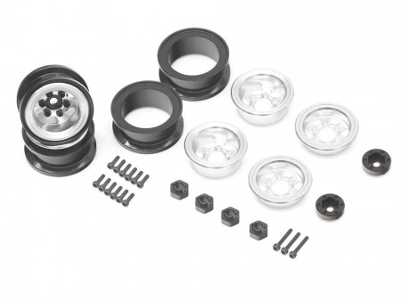 Boom Racing KRAIT™ 1.0in TE37 Beadlock Wheel Lite Version (4) Silver