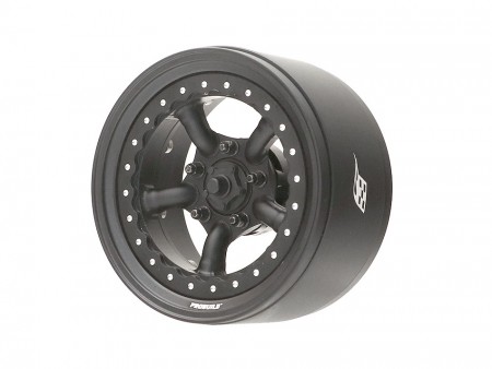 Boom Racing ProBuild™ 1.9in Spectre Adjustable Offset Aluminum Beadlock Wheels (2) Matte Black/Matte Black