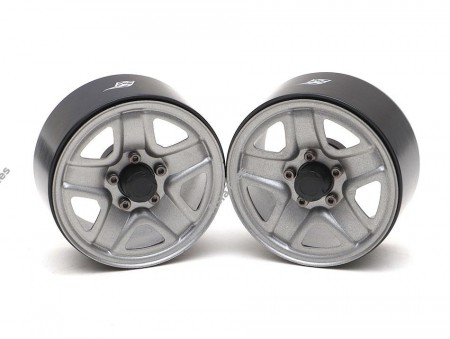 Boom Racing 1.9in S200 Steelie Reversible Beadlock Wheels w/ XT504 Hub (2) Gun Metal