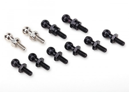 Traxxas Pivot balls: black (6), silver (2), black (long) (2) for LaTrax