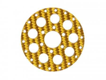 Boom Racing ProBuild™ 1.9in CR6 Carbon Fiber Faceplate (1) Gold