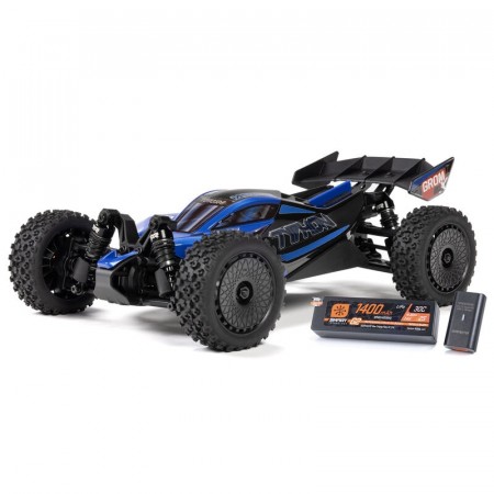 Arrma 1/14 TYPHON GROM 223S DSC 4X4 RTR Brushless Buggy, Blue (Battery and Charger Included)
