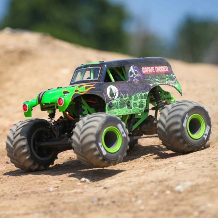 Losi 1/18 Mini LMT 4X4 Brushed Monster Truck RTR, Grave Digger