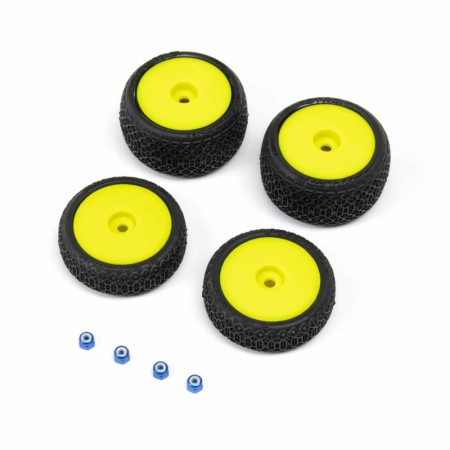 Pro-Line Racing 1/24 Electron 2.0 Buggy F/R Tires Mounted 7mm Yellow (4): Micro-B