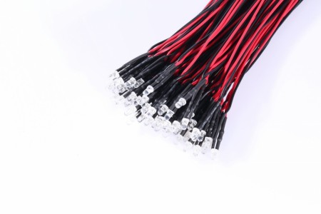 LEDs 3mm Orange Dome DC 9-12V with Pre-Soldered 20cm Wire (10)