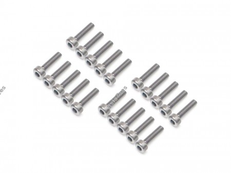 Boom Racing ProBuild™ M2x8mm Socket Cap Screw 12.9 Grade Screws (20) Silver