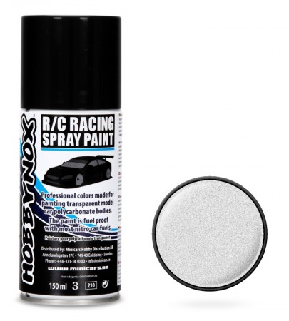 Hobbynox Metallic Silver R/C Racing Spray Paint 150 ml