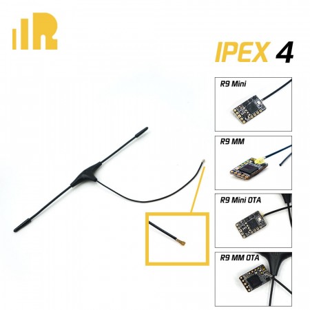 FrSky 868MHz LBT IPEX4 Dipole T Antenna (for R9 MM/Mini)