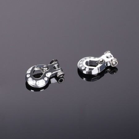 Hobby Details High End Metal Trailer Hook for RC Rock Crawler 2pcs/set - Silver