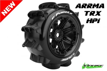 Louise Tires and Wheels ST-PADDLE 1/8 Truck (Beadlock) Black (2)