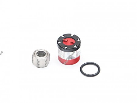 Boom Racing Universal Alum Wheel Center Cap - Locking Hub (1) Red (XT6 Series)