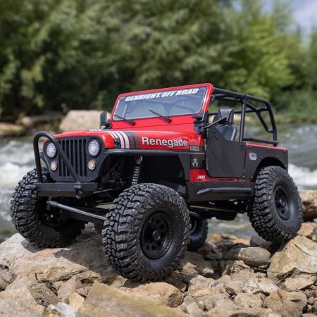 Axial 1/10 SCX10 III Jeep CJ-7 4X4 RTR Brushed Rock Crawler, Red