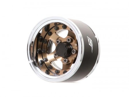 Boom Racing ProBuild™ 1.55in SV5 Adjustable Offset Aluminum Beadlock Wheels (2) Chrome/Bronze