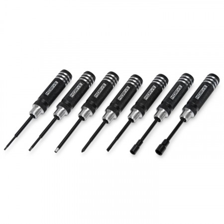 Mini Tool Set Hex and Nut Drivers + Flat and Cross 7-pieces