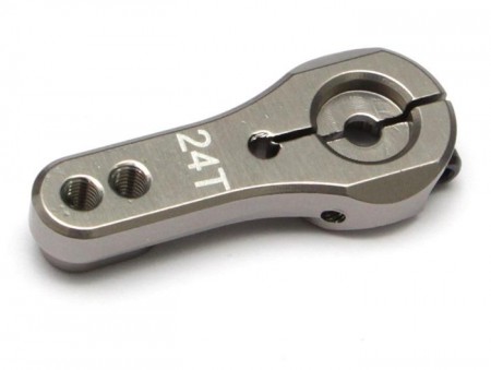 Boom Racing Aluminum Servo Horn (24T) for Hitec Servo Gun Metal