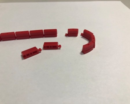 Turbo Racing 1:76 Plastic Cement Barrier 50pcs - Red