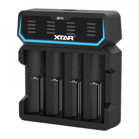 XTAR D4 Li-Ion lader 2x2A for 14500 til 26650 celler