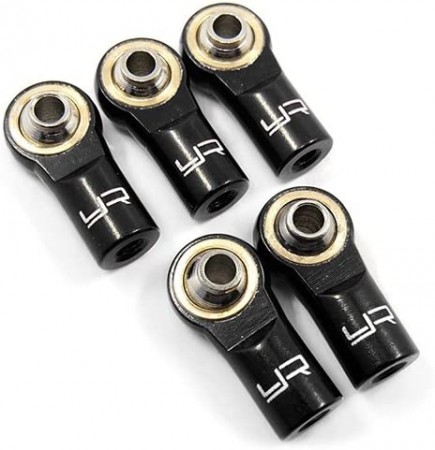 Yeah Racing Aluminum M3 Rod Ends (5pcs) Black