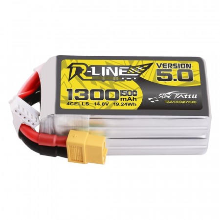 4s 1300mAh -150C - Gens Ace Tattu R-line 5.0 XT60