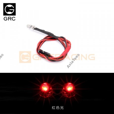GRC 3~7.4V Two Short Head LED Lights for Square Spotlight (2) Red
