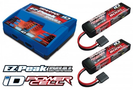 Traxxas Charger 8A Dual iD and 2xBattery 11,1V 5000mAh Combo