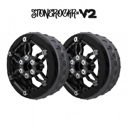 ProCrawler Stonerockr™ V2 Pro F6 By Pierre Silva 2.2in LCG Offset Wheel Set /w Black Front Ring (2pcs) No hex hub