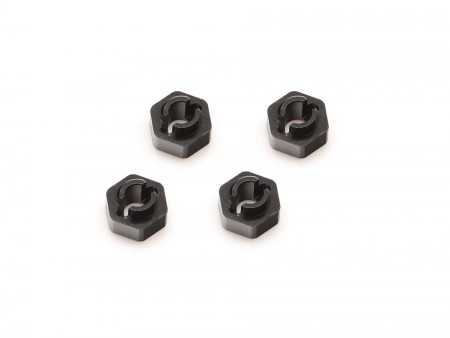 Boom Racing Aluminum Hex for 1.0in Beadlock Wheel (4) Black
