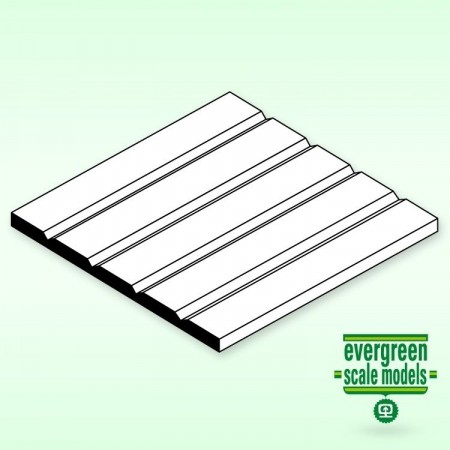Evergreen Polystyrene V-groove Sheet 1x150x300mm 0.75mm space (1)