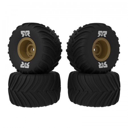 ARRMA dBoots Chevron MT Tire Set Glued, Bronze (2 Pairs): GROM