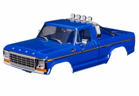 Traxxas Body TRX-4M Ford F-150 Blue Complete (Clipless)