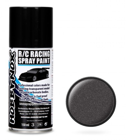 Hobbynox Metallic Gun Metal R/C Racing Spray Paint 150 ml