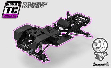 Gmade 1/10 GS02F TC chassis Kit