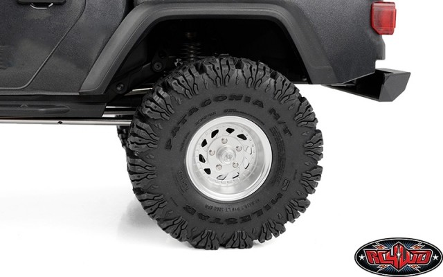 Shown installed on SCX10 III Jeep JT Gladiator Rock Crawler with RC4WD Milestar Patagonia M/T 1.9