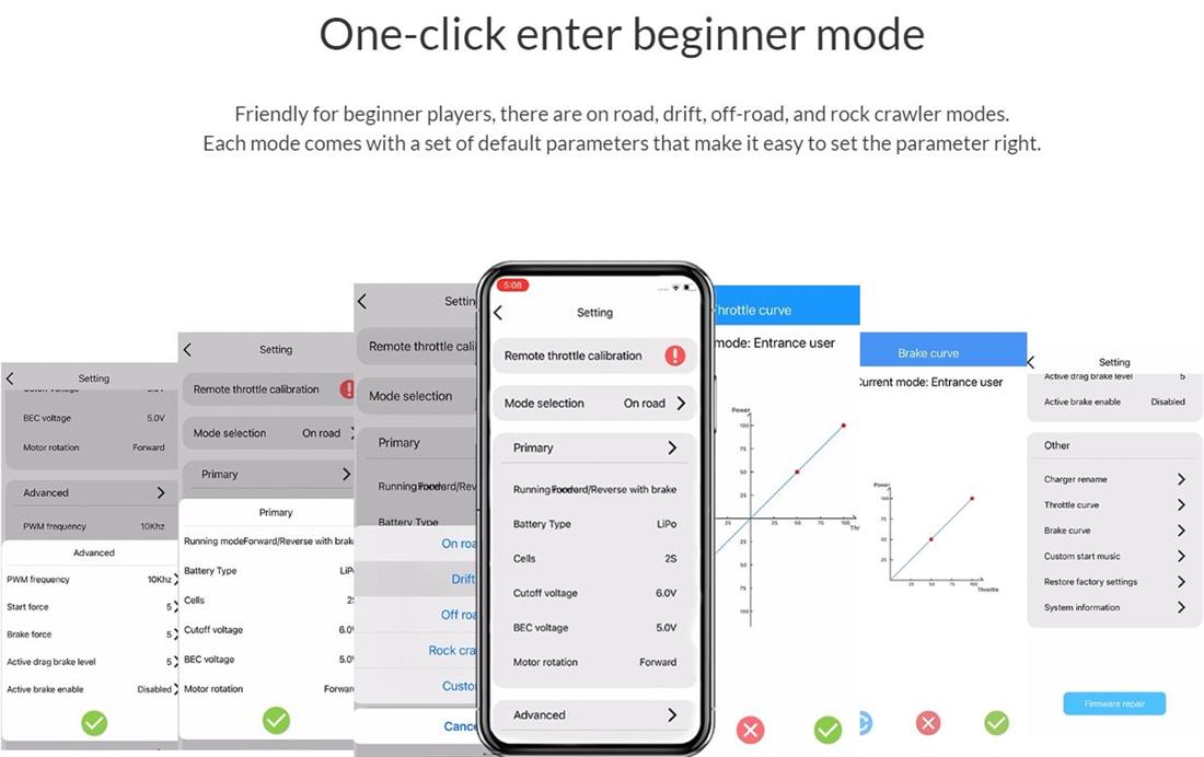 ISDT Brushed Crawler ESC 70A 2-3s LiPo