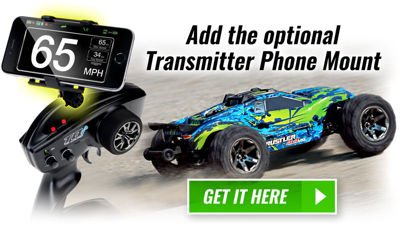 Add the optional Transmitter Phone Mount - Get it Here! Add the optional Transmitter Phone Mount - Get it Here!